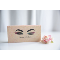 Caja para guardar pestañas - Brillantina rosa claro - 15240